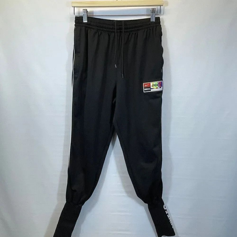 Nike FC Black Sock Cuff Dri-Fit Joga Bonito Trousers Pants Size Medium